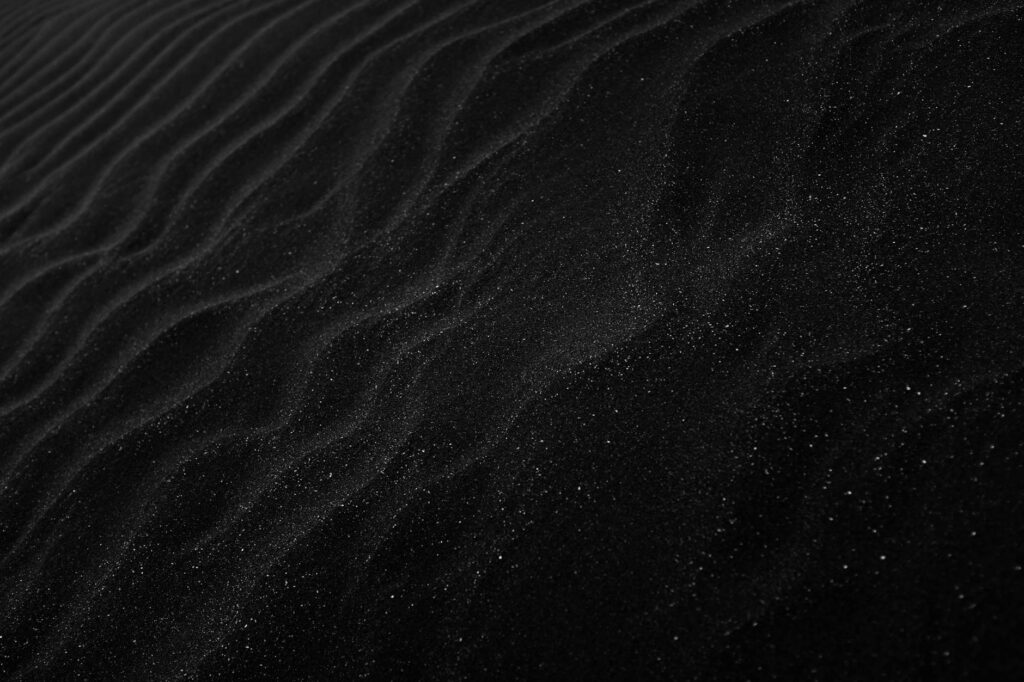 black sand dunes